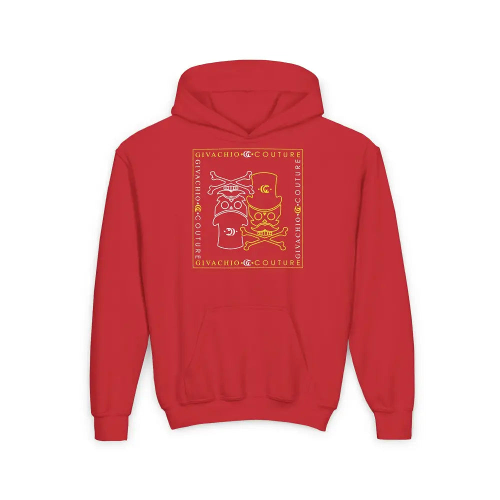 Atomic Skull Youth Hoodie - S / Red - Kids clothes