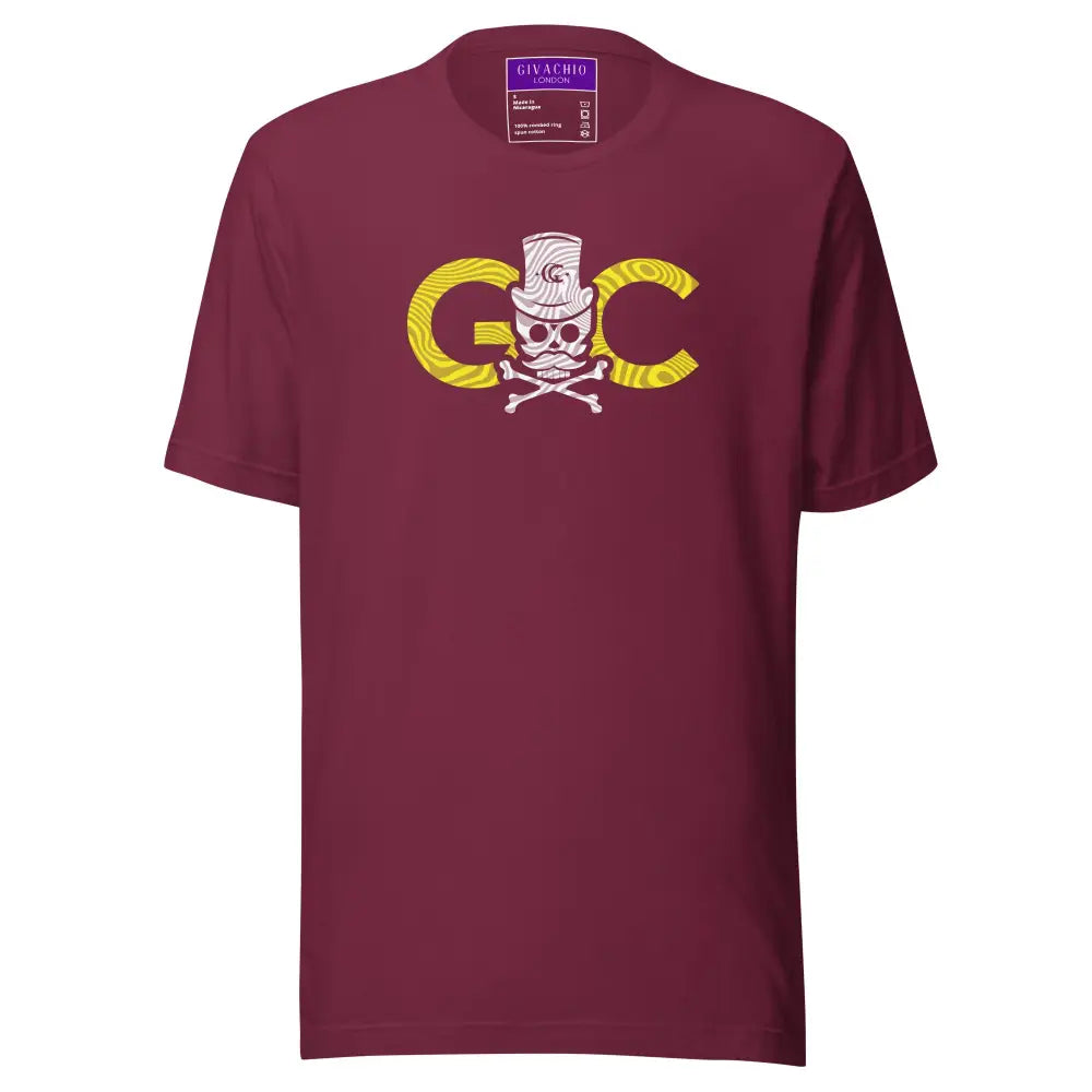 Black GC Skull Treasure T-Shirt - Maroon / S - T-Shirts