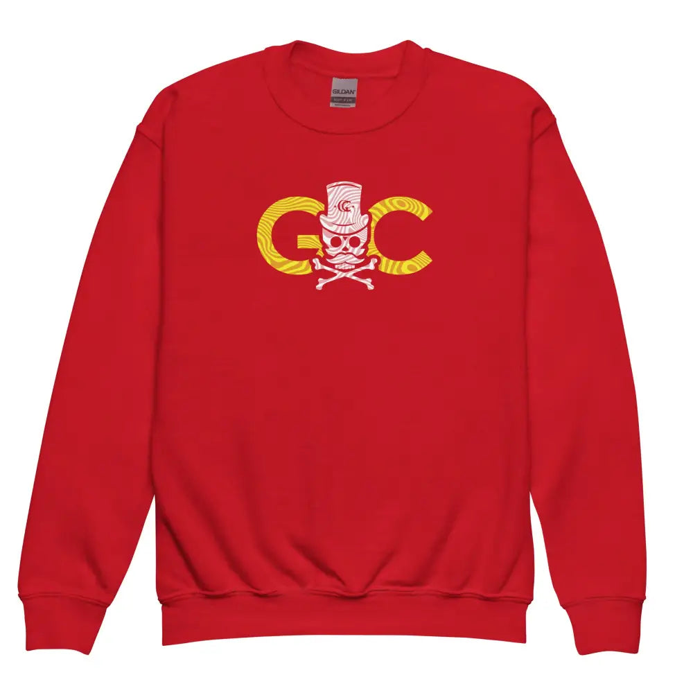 Black GC Skull Treasure Youth Sweatshirt - Red / XS