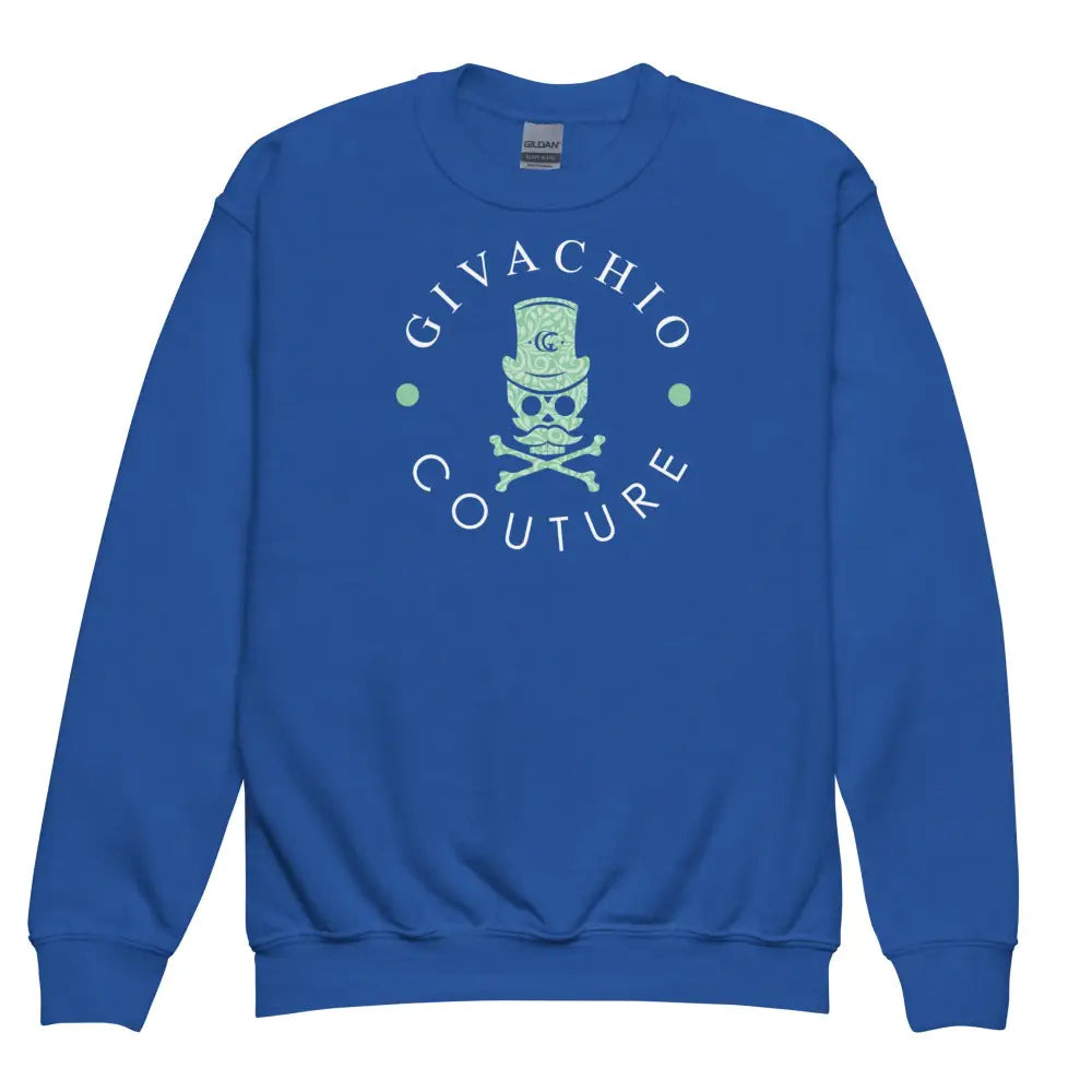 Black Glory Skull Youth Sweatshirt - Royal / XS
