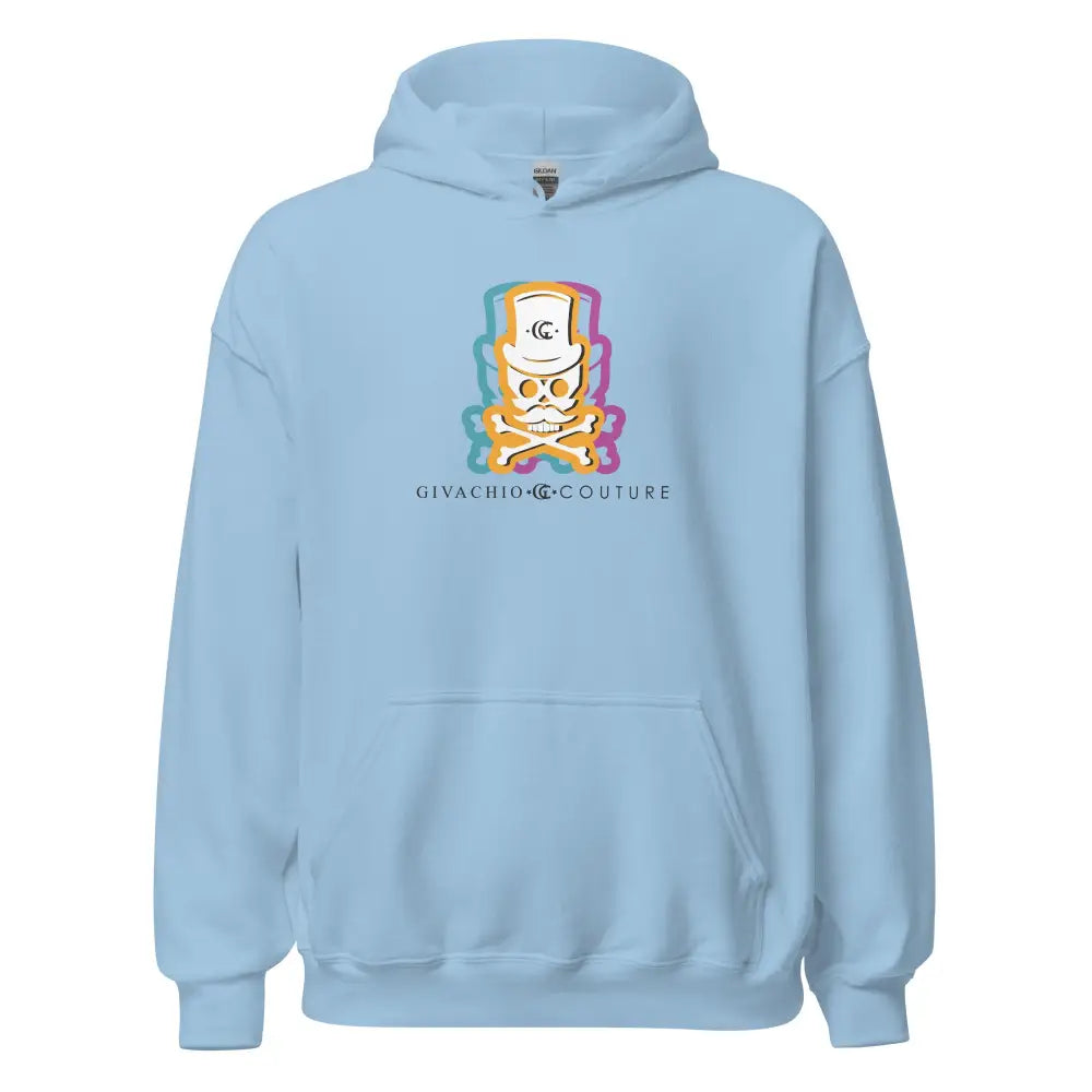 Facit Skull Hoodie - Light Blue / S