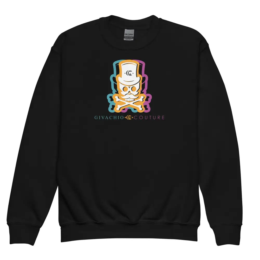 Facit Skull Youth Sweatshirt - Black / XS