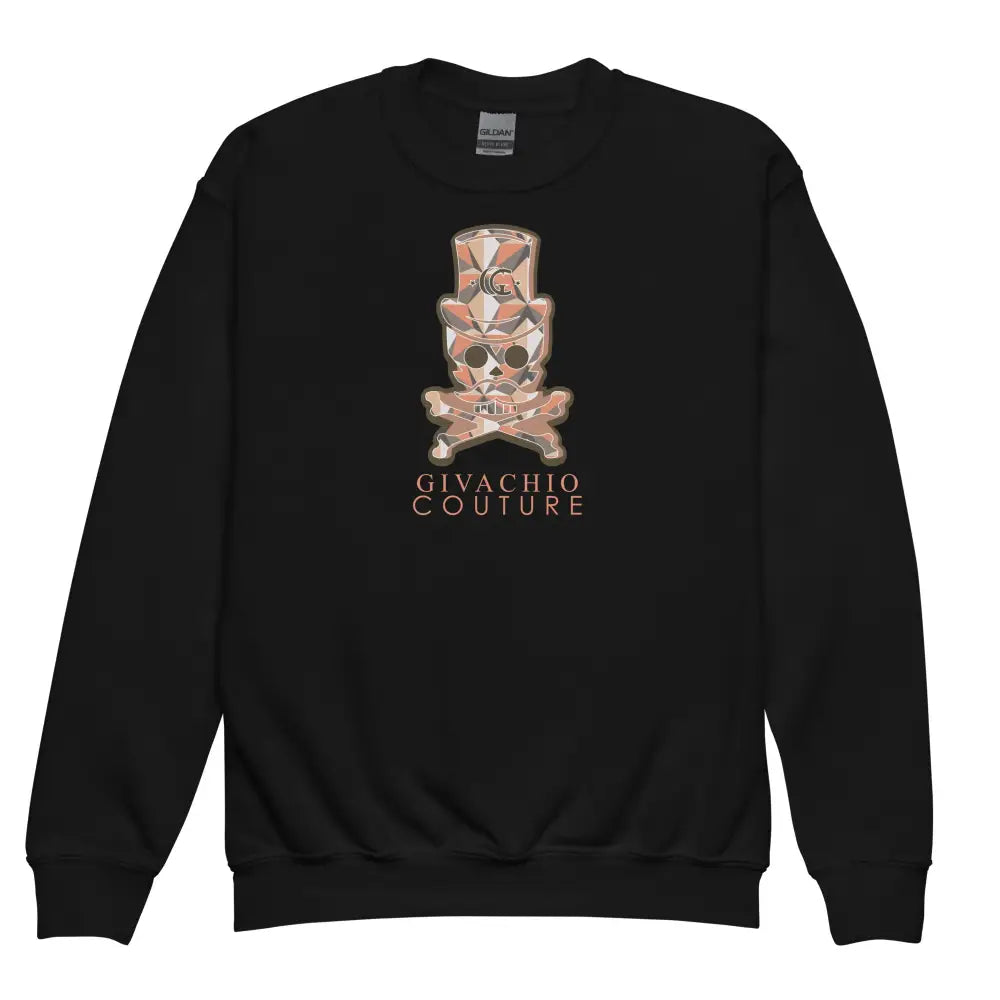 Ivor Skull Youth Sweatshirt - Black / XS
