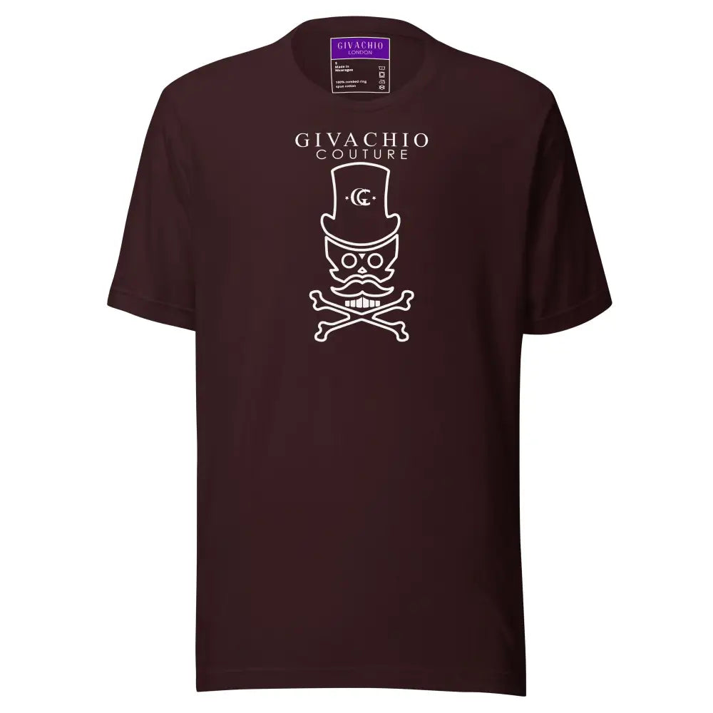 Mad White Skull T-Shirt - Oxblood Black / S - T-Shirts