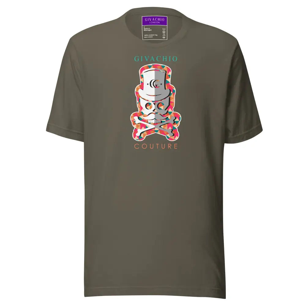 Patch Red Skull T shirt - Army / S - T-Shirts
