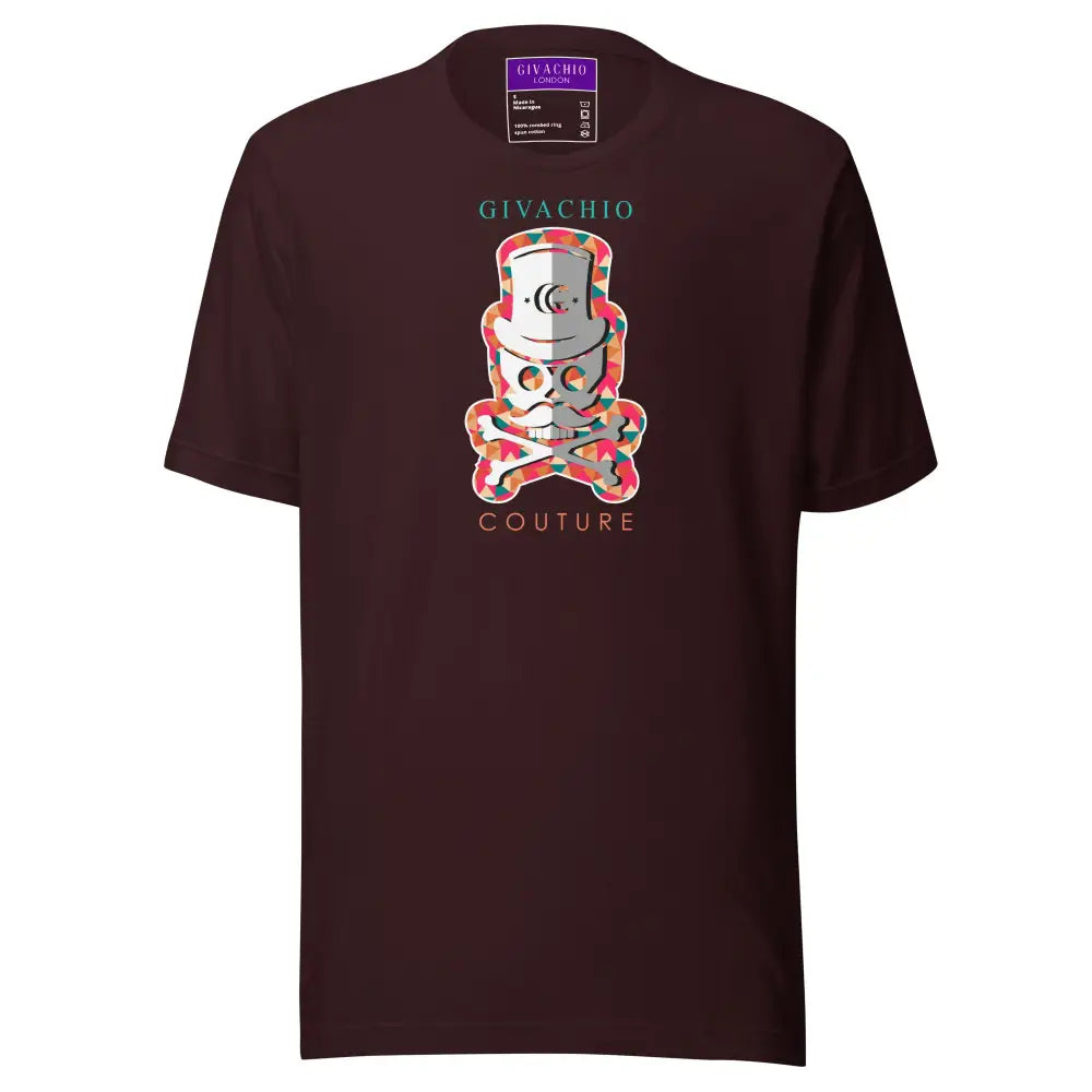 Patch Red Skull T shirt - Oxblood Black / S - T-Shirts