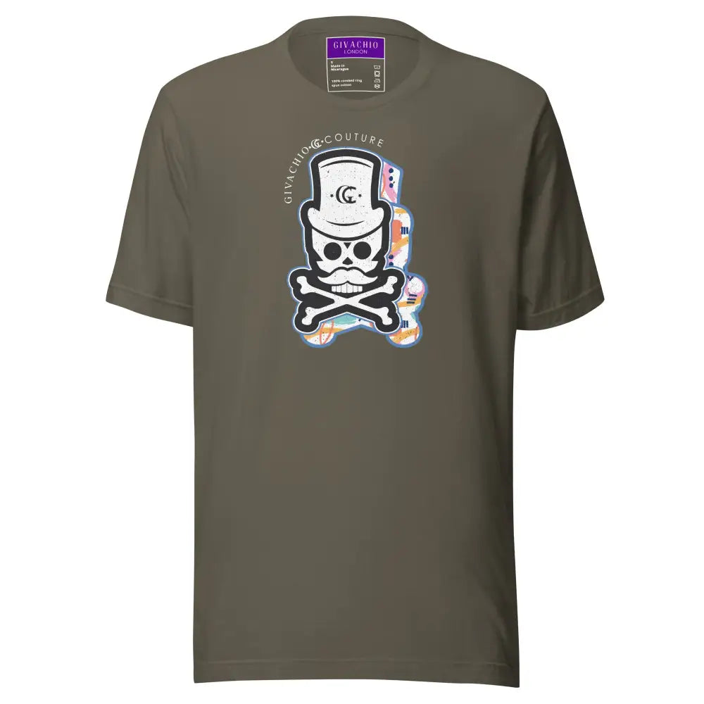 Patch Up Skull T-Shirt - Army / S - T-Shirts