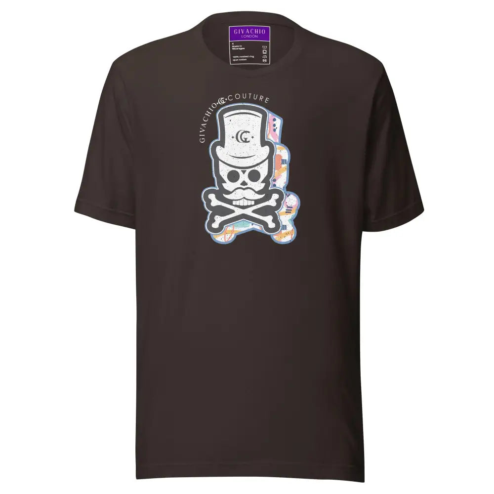 Patch Up Skull T-Shirt - Brown / S - T-Shirts