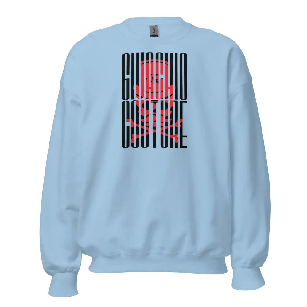Red Raven Skull Sweatshirt - Light Blue / S