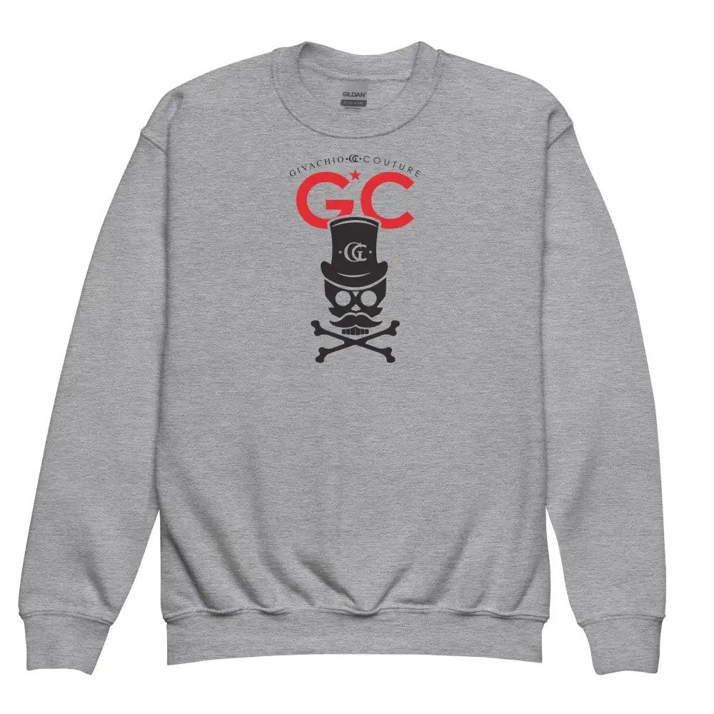 Royal Black Skull Youth Sweatshirt - Sport Grey / XS