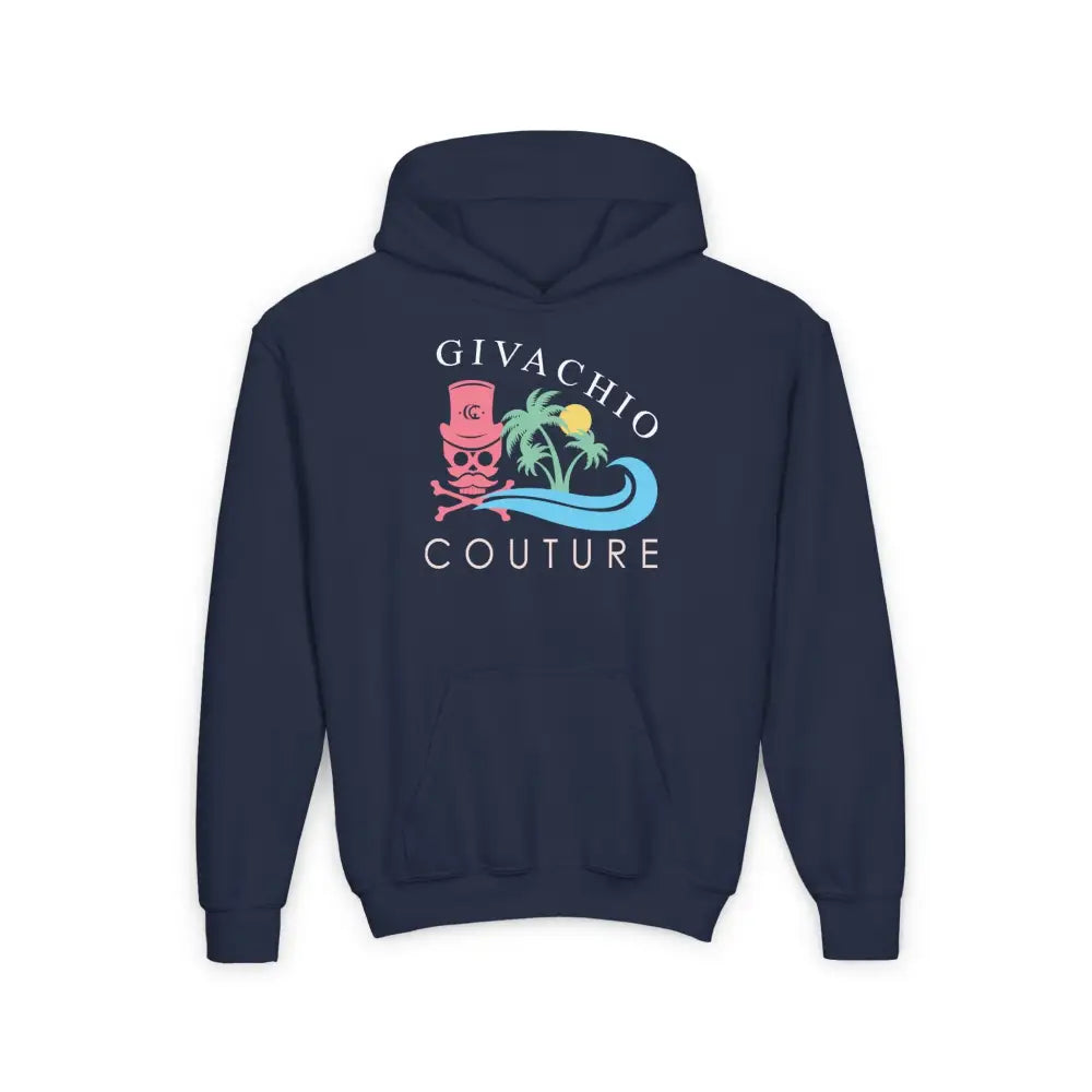 Skull Island Youth Hoodie - S / Navy - Kids clothes
