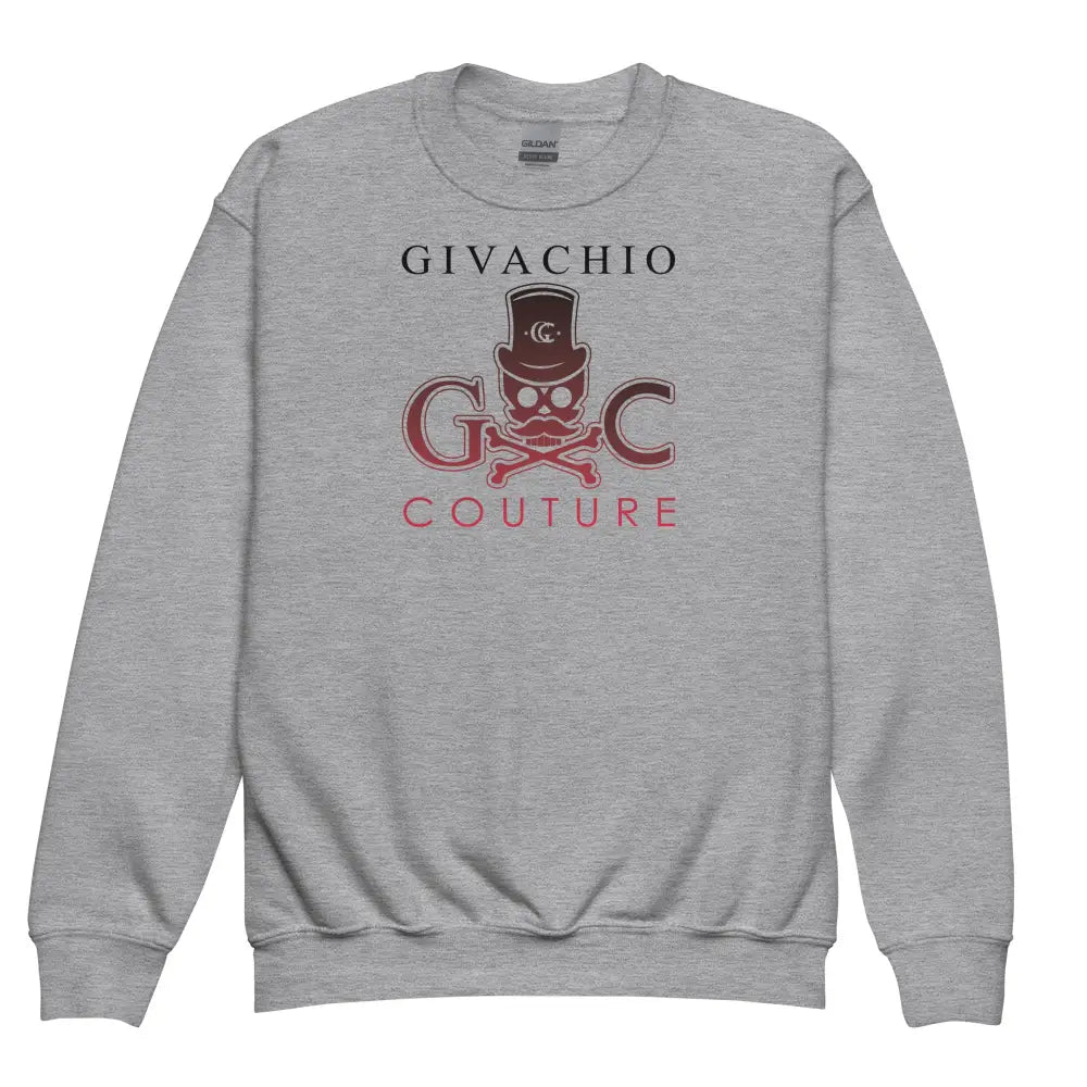 Crimson Hues Skull Youth Sweatshirt - Sport Grey / XS