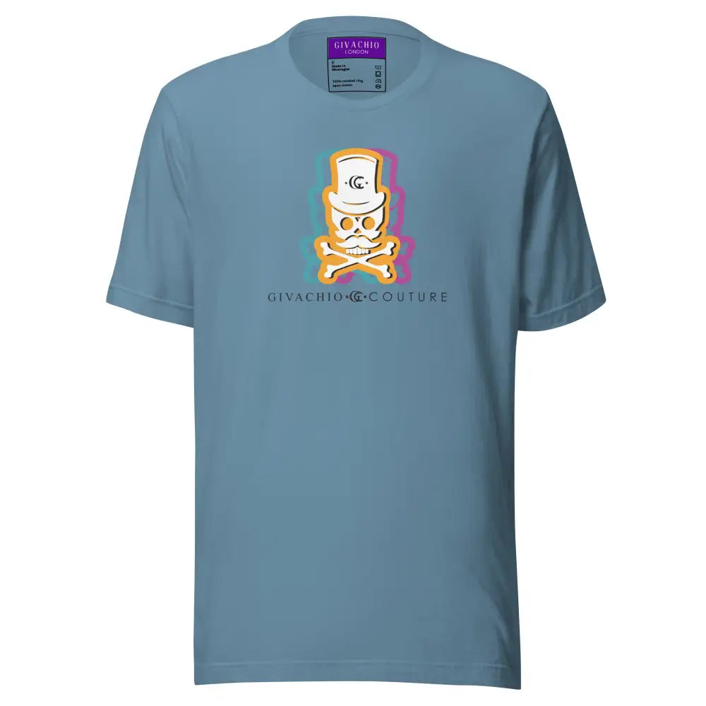 Facit Skull T-Shirt - Steel Blue / S - T-Shirts