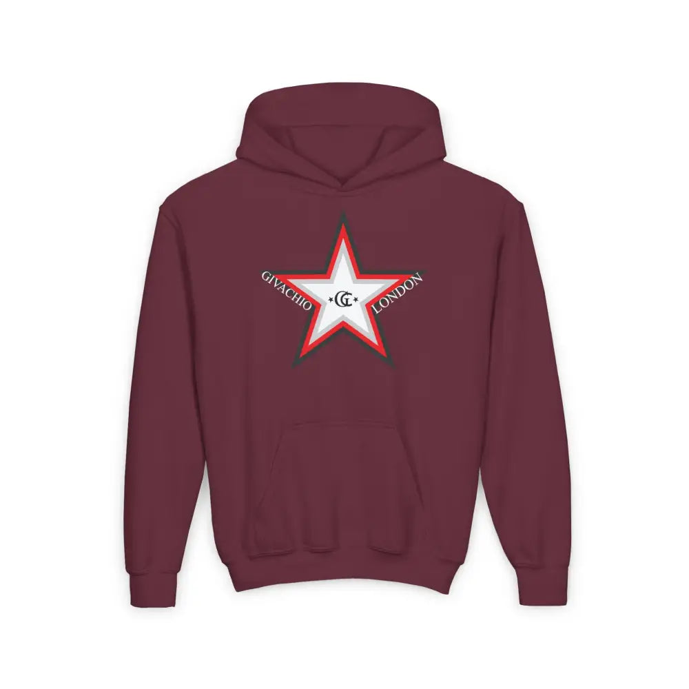 GL Star Up Youth Hoodie - S / Maroon - Kids clothes