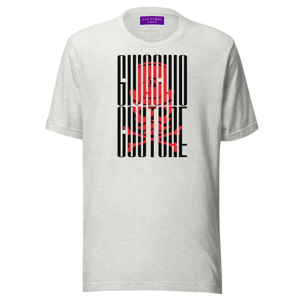 Red Raven Skull T-Shirt - Ash / S - T-Shirts