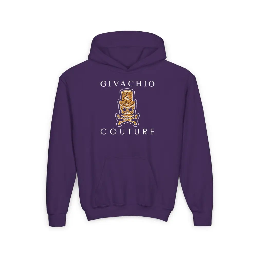 Silvo Skull Youth Hoodie - S / Purple - Kids clothes